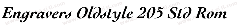 Engravers Oldstyle 205 Std Roman字体转换